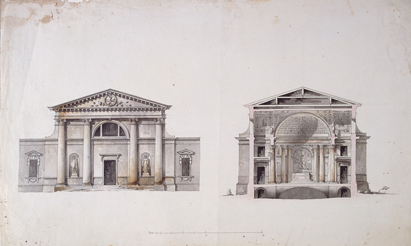 Giacomo Quarenghi (1744–1817). Projekt der Malteser Kapelle in St. Petersburg