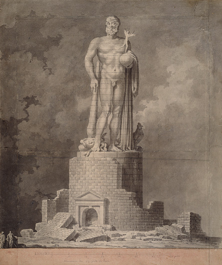 Eurimond-Alexandre Petitot (1727–1801). Hercules of Gaul<br />
Projekt eines Monuments, 1800–01